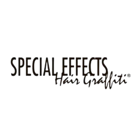 Black text on a white background features the product name "BES Special Effects Hair Graffiti" in two fonts, with "Hair Graffiti" displayed in a unique script style.