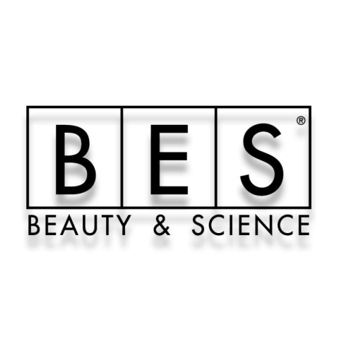 The image features the BES logo with bold black letters "B E S" in outlined boxes and "BEAUTY & SCIENCE" below, representing the brand behind products such as BES Straight Cream.