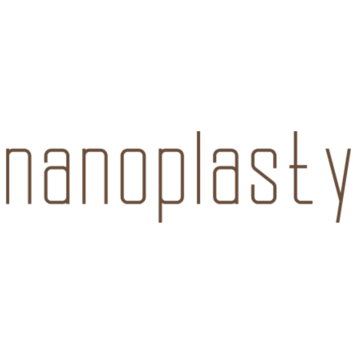 The Nanoplasty Intro Kit’s name is displayed in a brown, minimalist, sans-serif font on a white background.